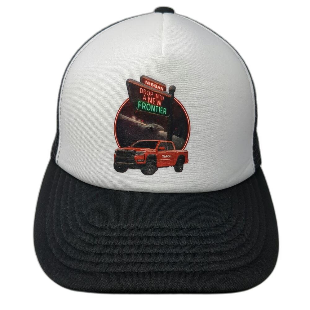 Apollo USA Trucker Hat Black One Size Nissan Frontier Truck Graphic Snapback